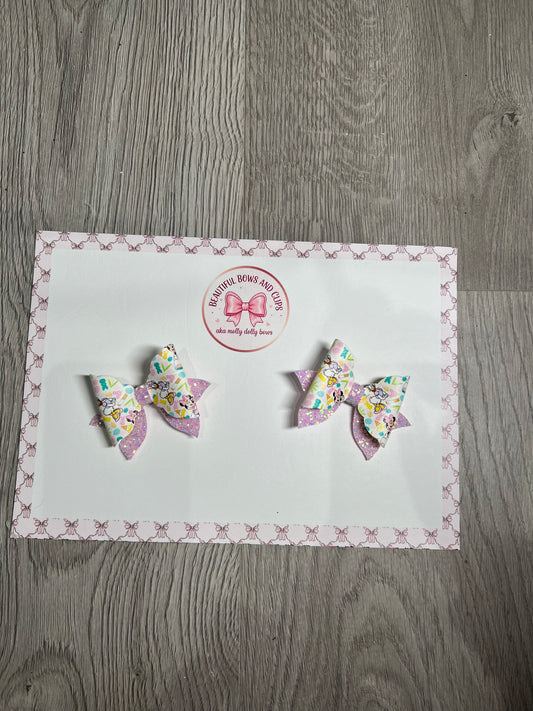 Minnie and daisy hair bow set