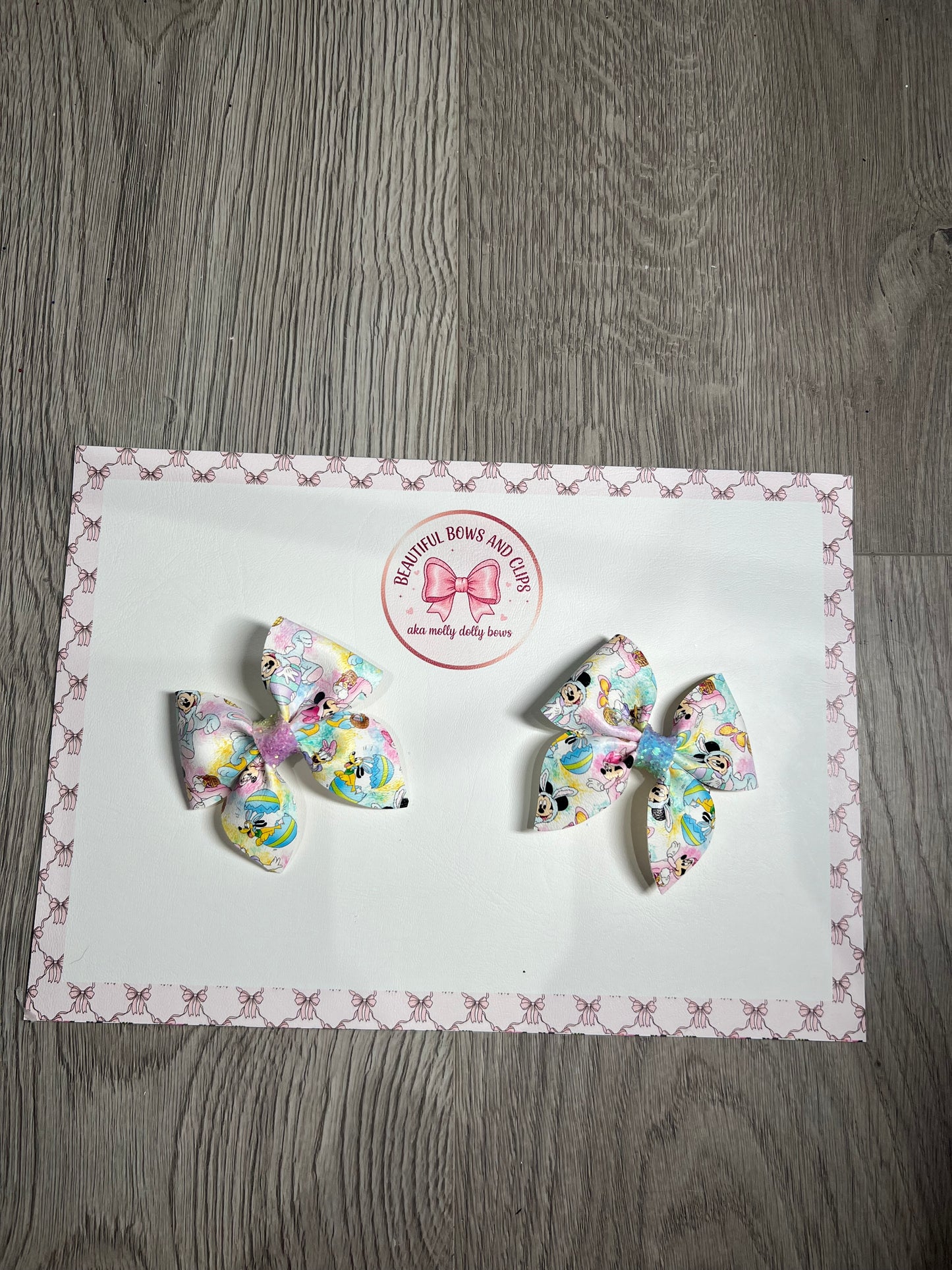 Minnie and friends Easter hair bow set