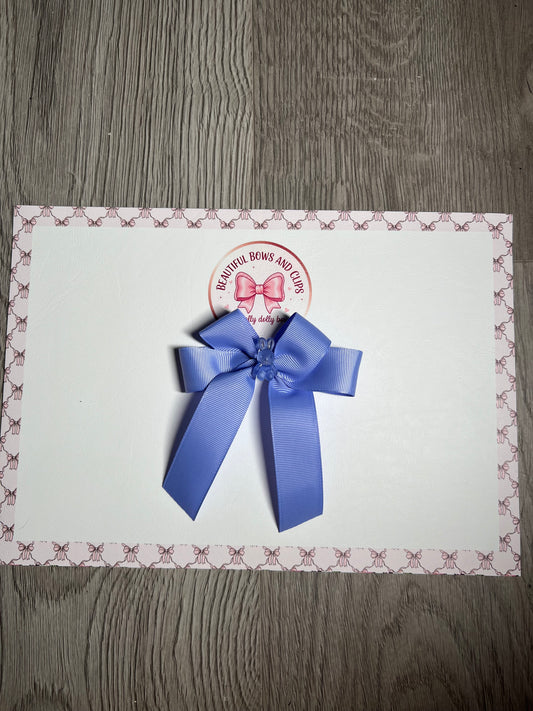 Dark purple bunny ribbon hair bow
