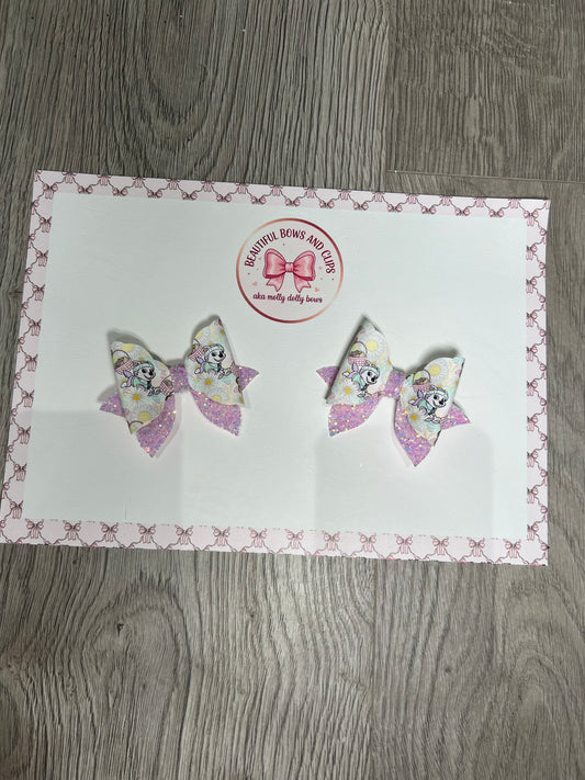 Hero dog Easter hair bow set