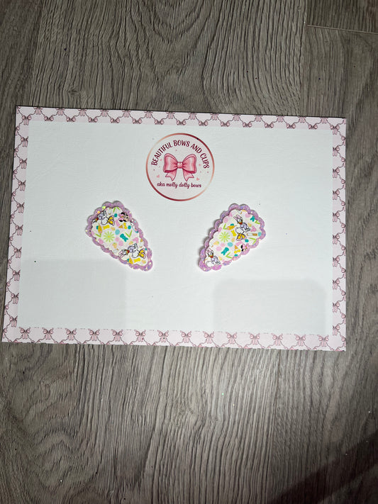Daisy Easter hair clip set