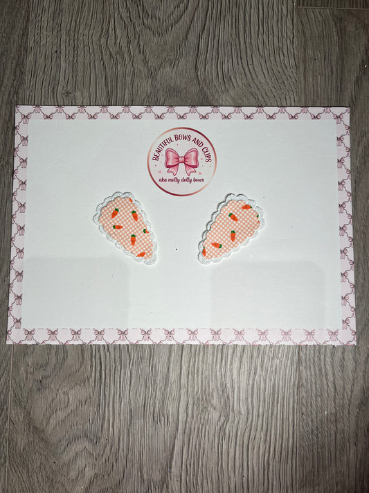 Carrots hair clip set