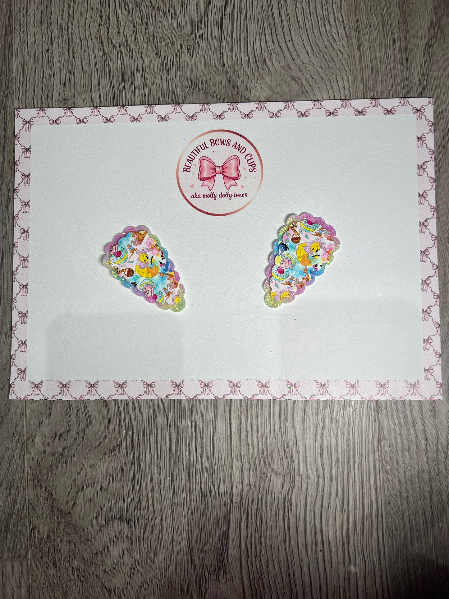 Winnie the Pooh Easter hair clip set