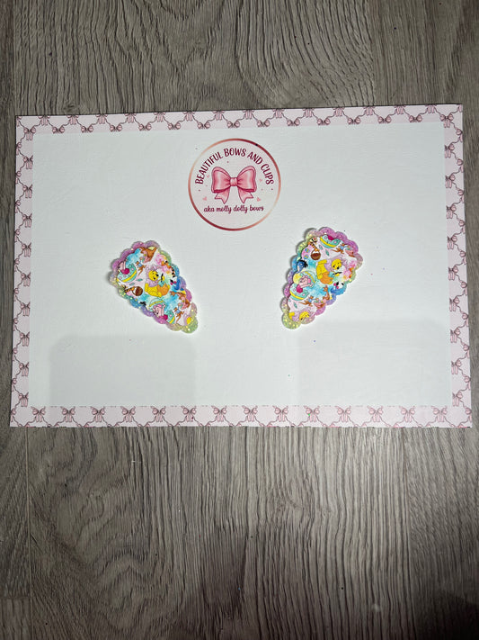 Winnie the Pooh Easter hair clip set