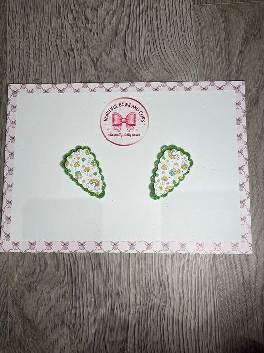 St Patrick’s hair clip set