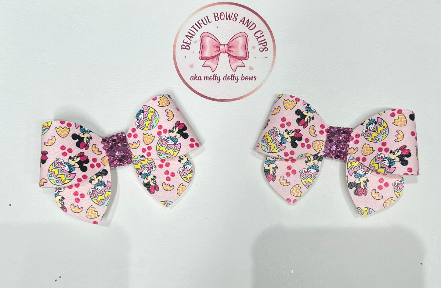 Minnie Easter hair bow set
