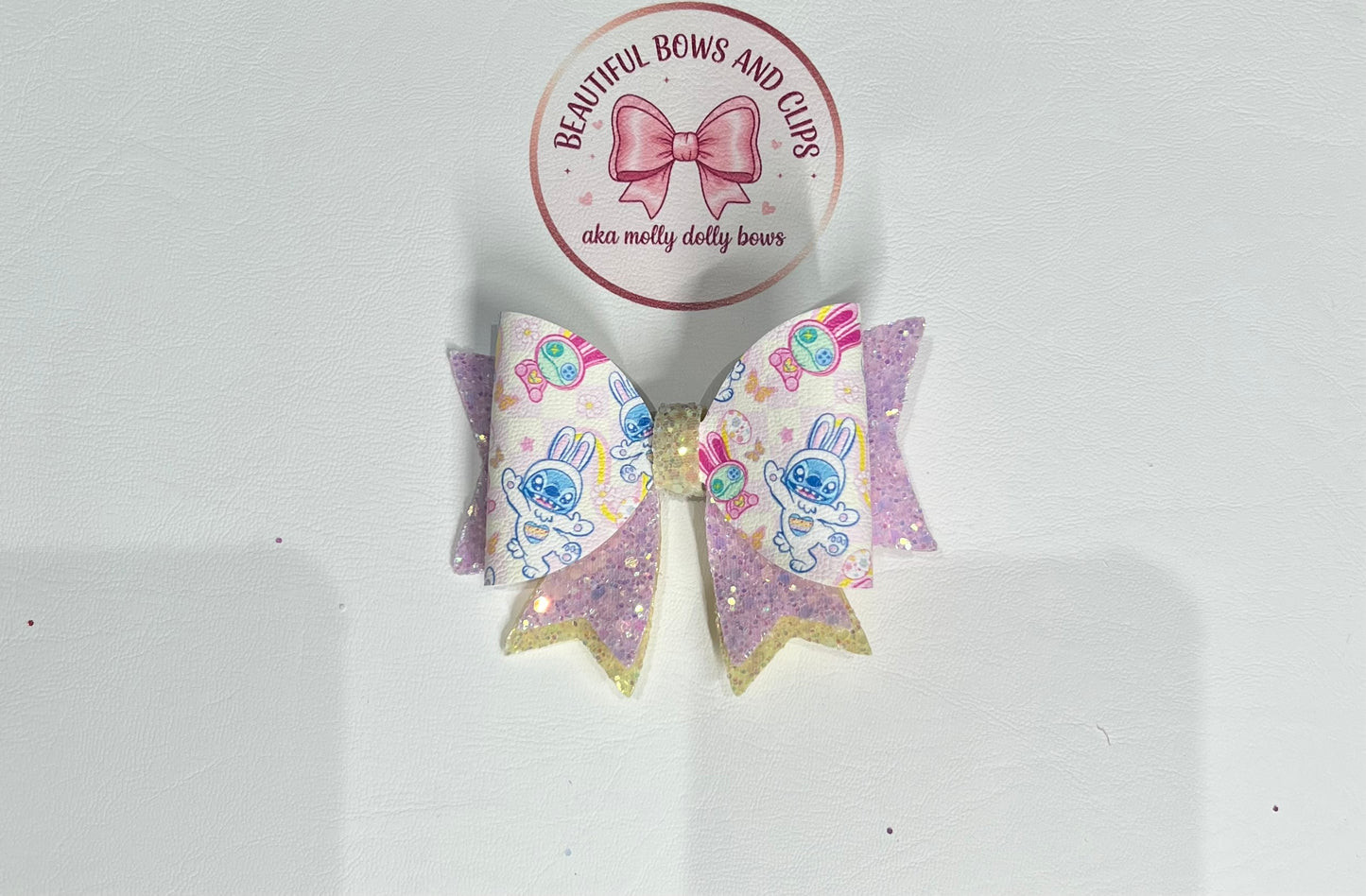 Stitch Easter hair bow