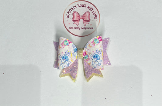 Stitch Easter hair bow