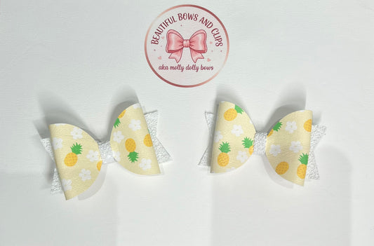 Pineapple hair bow set