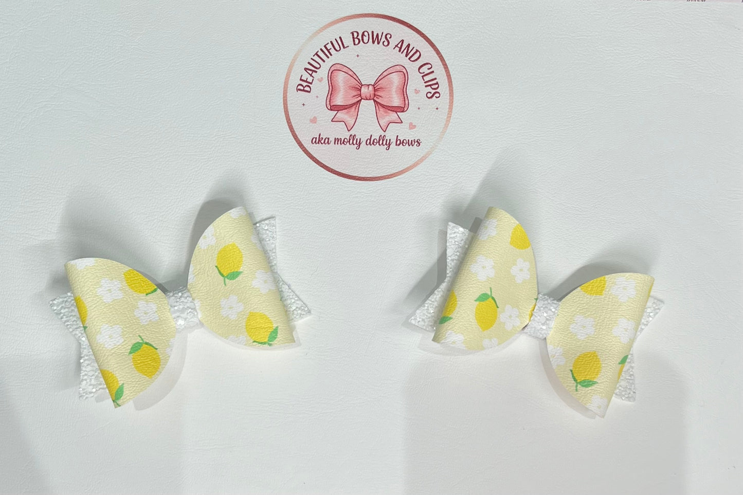 Lemon hair bow set