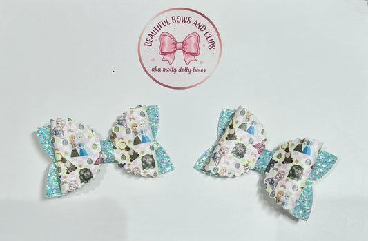 Frozen Easter hair bow set