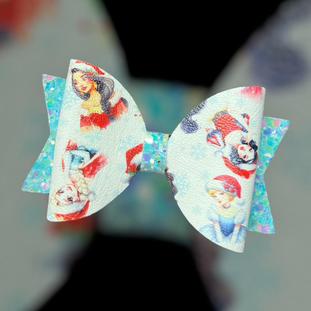 Princess winter hair bow