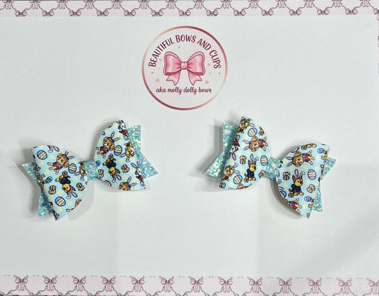 Hero dogs Easter hair bow set
