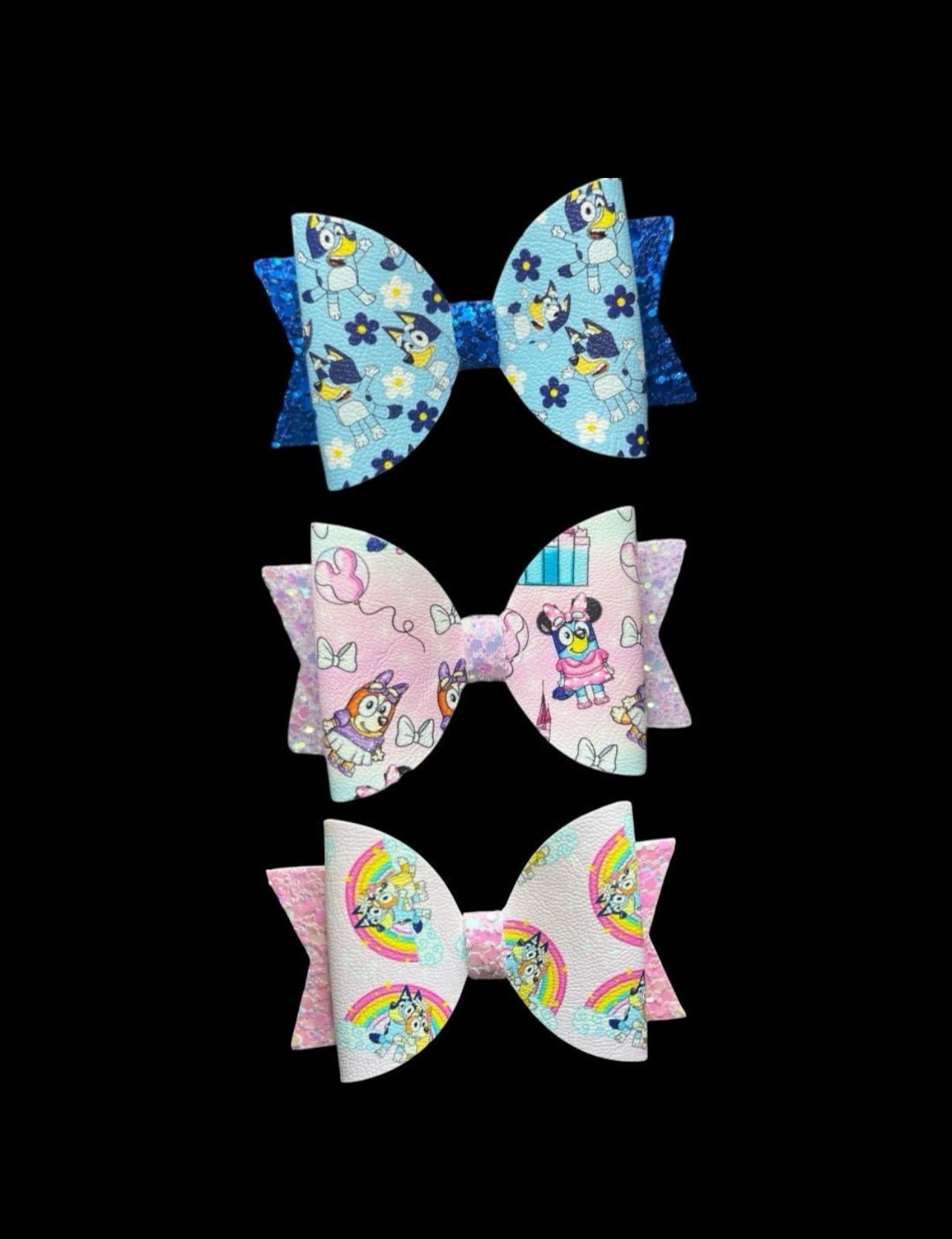 Blue dog bows