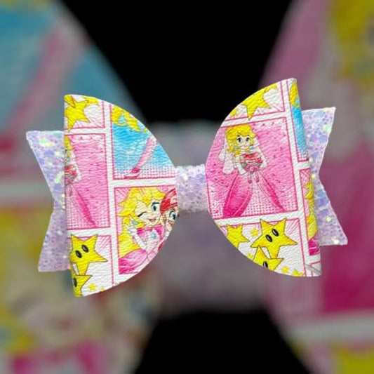 Video game princess hair bow