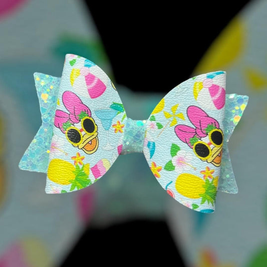 Daisy summer hair bow