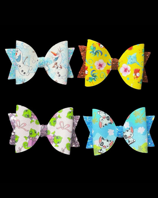 Princess animal friends hair bow
