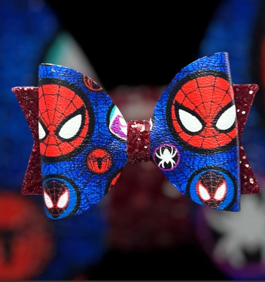 Spider superhero bow navy