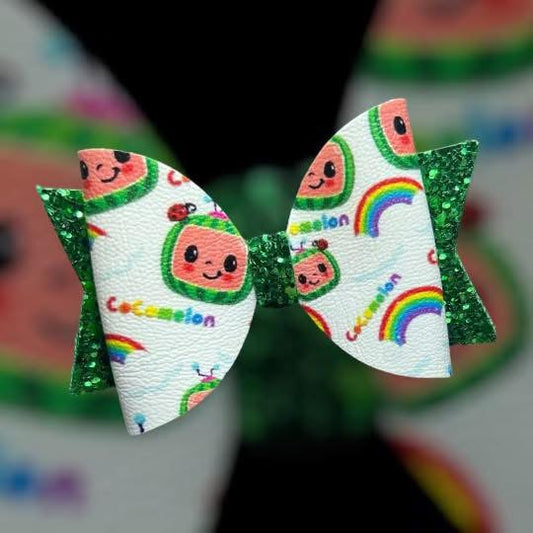 Melon hair bow set