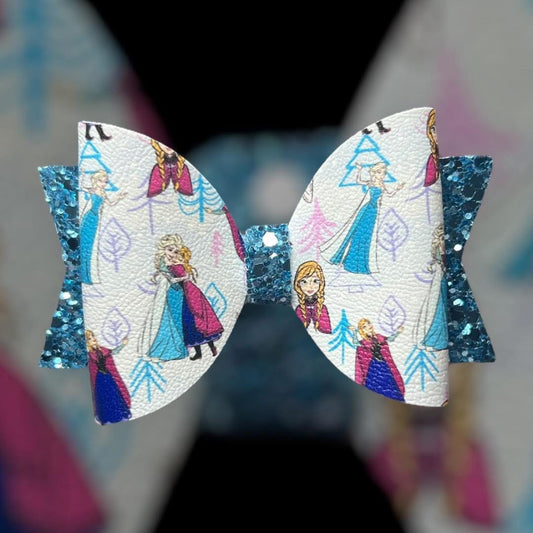 Ice princess hair bow