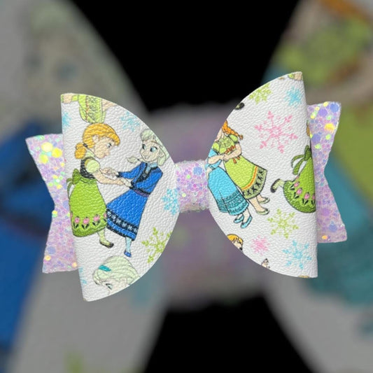 Frozen sisters hair bow