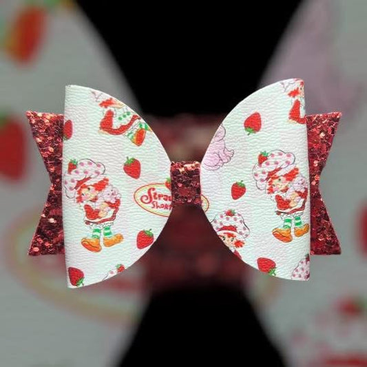 Strawberry shortcake hair bow