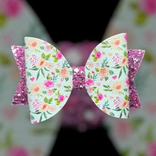 Floral hair bow