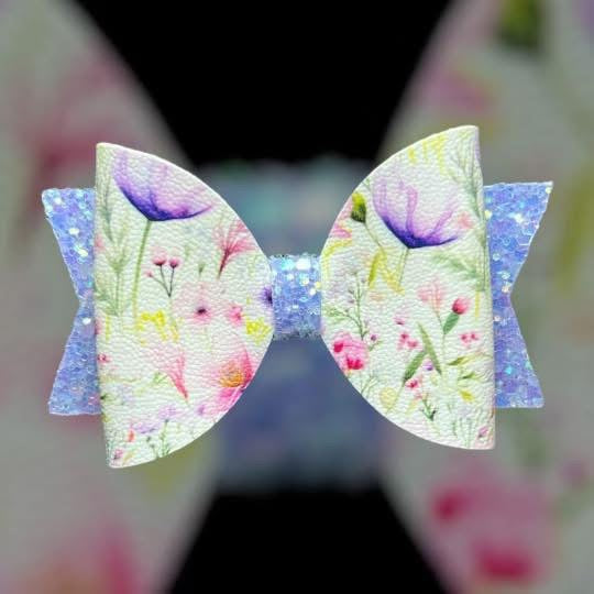 Wild flowers hair bow