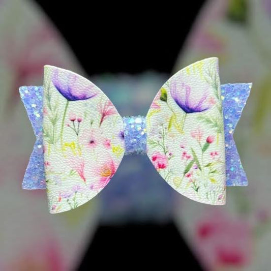 Wild flowers hair bow
