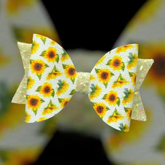 Sunflower hair bow