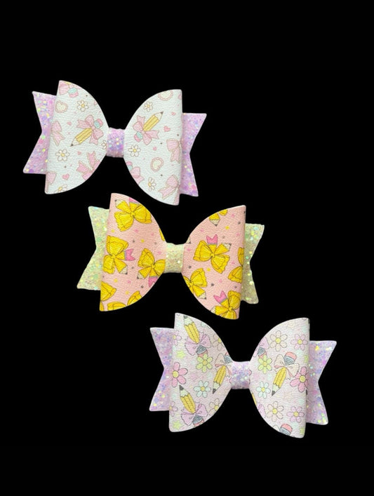 Bow pencils hair bow
