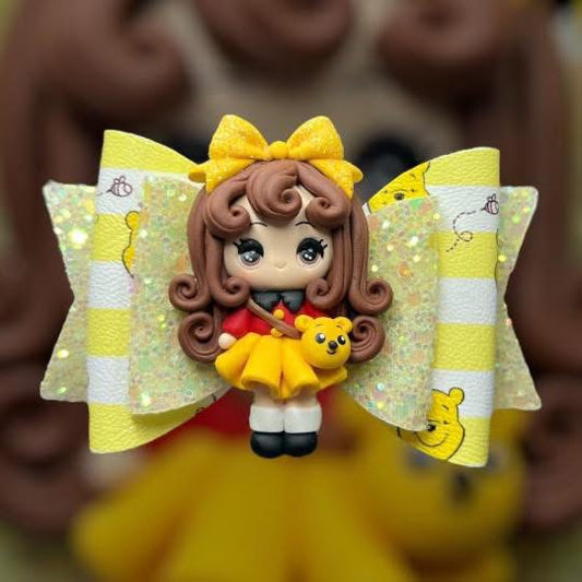 Pooh bear clay bow