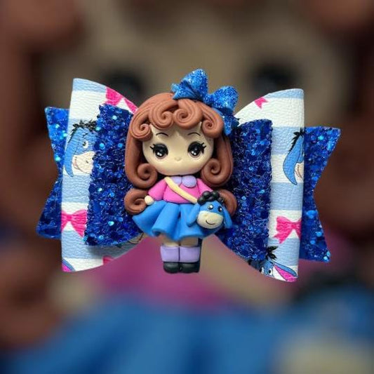 Eeyore hair bow