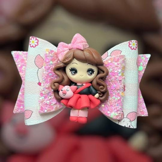 Piglet hair bow
