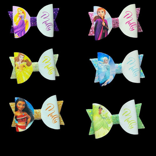 Personalised princess hair bow