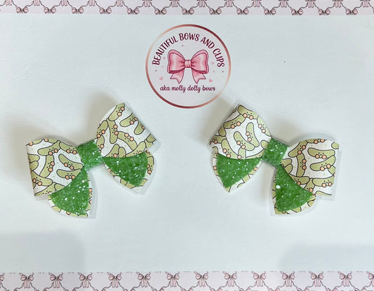 Jelly cat pickle hair bow set