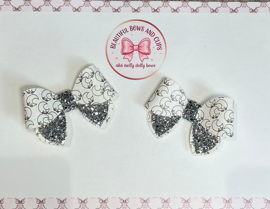 Jelly cat moon hair bow set