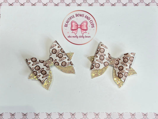 Jelly cat lion hair bow set
