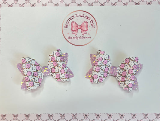 Jelly cat marshmallows hair bow set