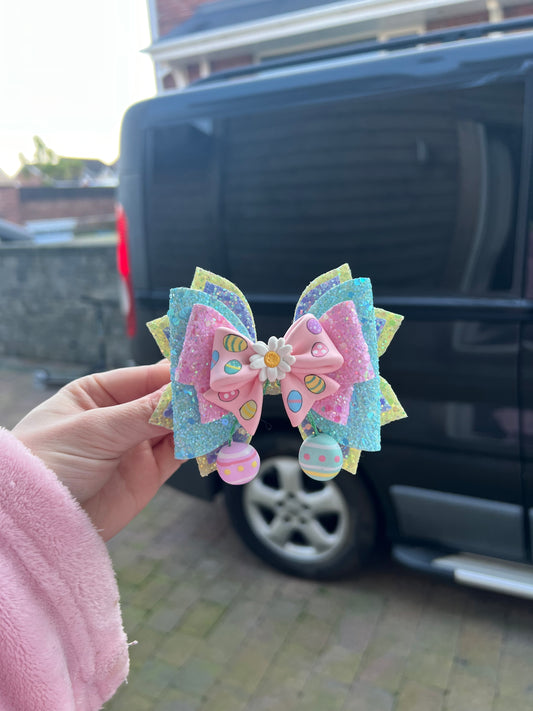 Easter bow hair bow
