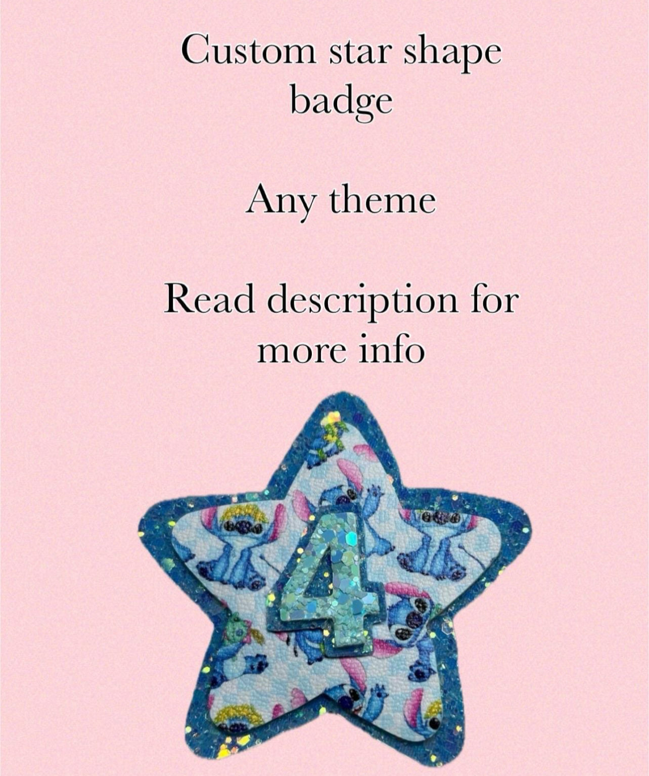Custom star shape badge