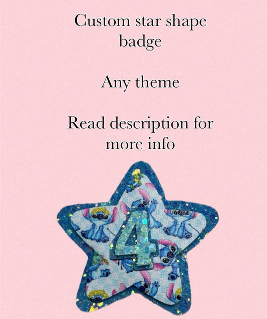 Custom star shape badge