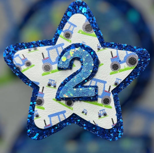 Tractor birthday badge