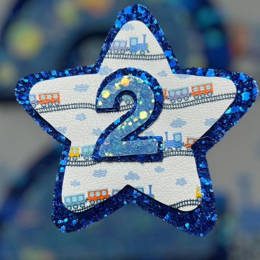 Trains birthday  badge