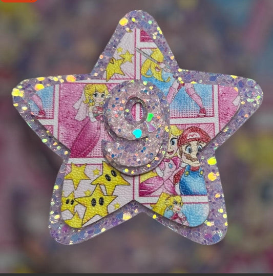 Princess birthday peach badge