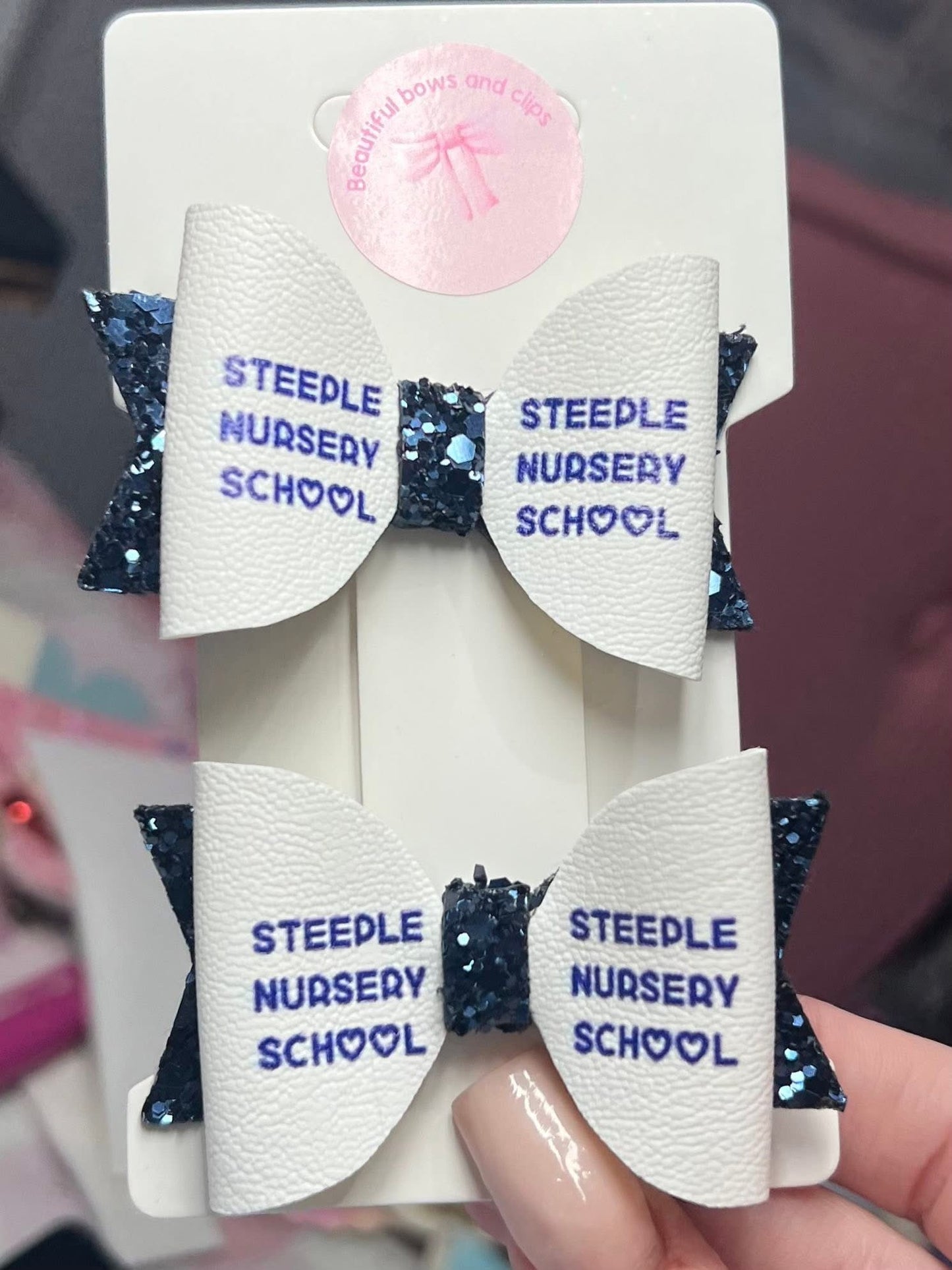 School logo hair bow