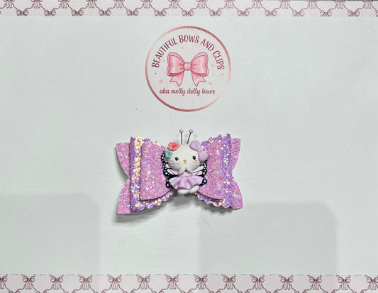 Kitty butterfly lilac hair bow