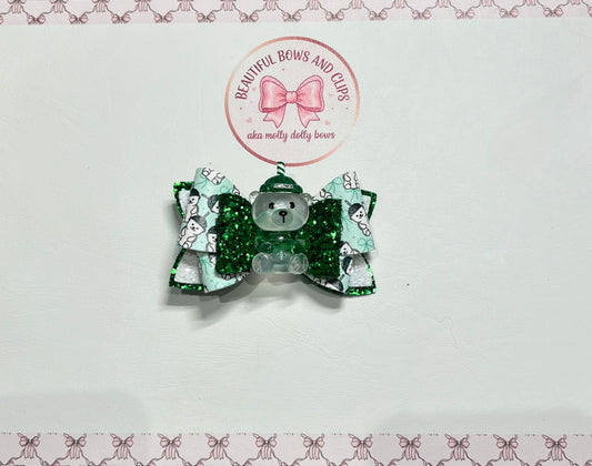 Star bucks Teddy hair bow