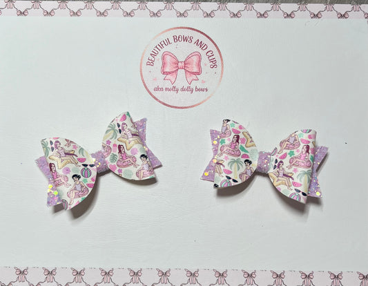 Kpop summer pastel hair bow set