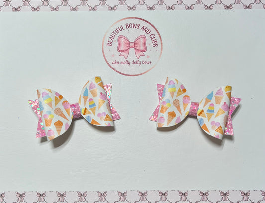 Icecreams hair bow set